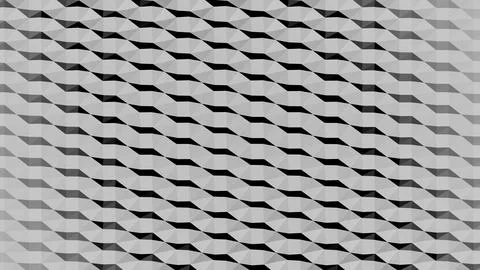 8K Abstract 3D Render with Striped Geometric Shapes Stock Illustration