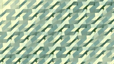 8K Abstract 3D Render with Striped Geometric Shapes Stock Illustration