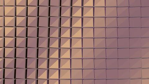 8K Abstract 3D Render with Striped Geometric Shapes Stock Illustration