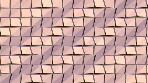8K Abstract 3D Render with Striped Geometric Shapes Stock Illustration