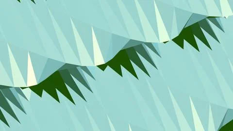 8K Abstract 3D Render with Striped Geometric Shapes Stock Illustration