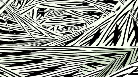 8K Abstract 3D Render with Striped Geometric Shapes Stock Illustration
