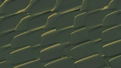 8K Abstract 3D Render with Striped Geometric Shapes Illustrazione stock
