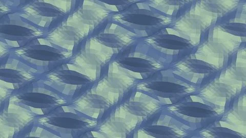 8K Abstract 3D Render with Striped Geometric Shapes Illustrazione stock