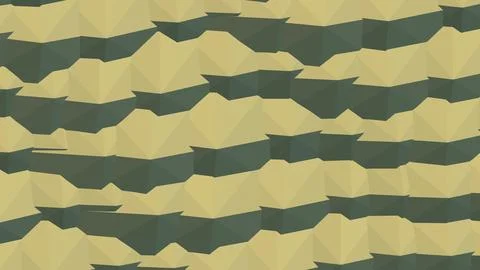 8K Abstract 3D Render with Striped Geometric Shapes Stock Illustration
