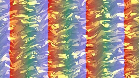 8K Abstract 3D Render with Striped Geometric Shapes Stock Illustration