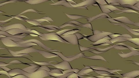8K Abstract 3D Render with Striped Geometric Shapes Illustrazione stock