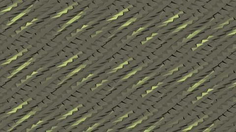 8K Abstract 3D Render with Striped Geometric Shapes Stock Illustration