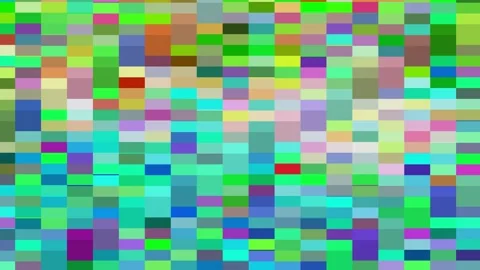 8K Abstract Geometric 3D Render Glitch Mosaic Seamless Loop Stock Footage 337810291