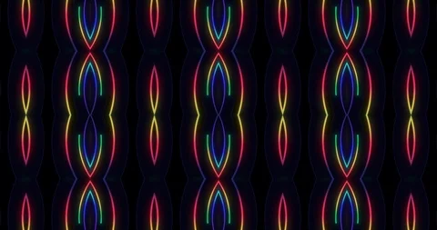 8K abstract loop of colorful rainbow light streaks. Energetic motion graphics Video stock 122498798