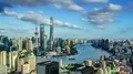 8K: Aerial view of high-rise buildings with Huangpu River in Shanghai, China. 4k or 4k+ Resolution