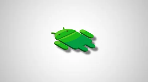 8k - Android logo symbol icon Stock Footage 68299171