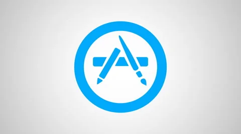 8k - Apple store round logo symbol Stock Footage 68036336