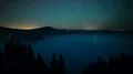 8K Aurora and Perseid Meteor Shower in Crater Lake National Park Oregon USA 4k or 4k+ Resolution
