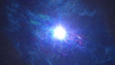 8k Awesome Flight to Supernova Star Video stock 129615727
