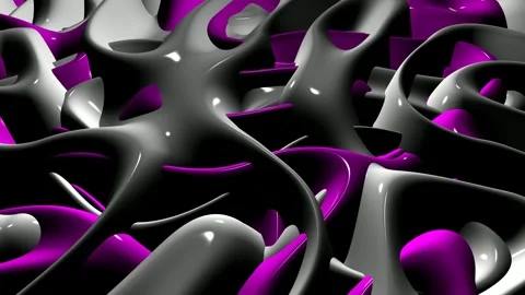 8K Background with Waves of Pink and White Paint, Exclusive, 3D Render Stock Footage 272757199