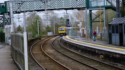 8K barnt green station 5 Stock Footage 246584136
