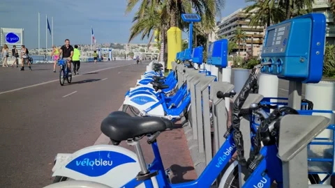 8K Bicycle-Sharing System Stock Footage 137961835