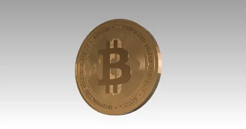 8K Bitcoin BTC token coin spinning rotation seamless loop light white background Stock Footage 155394188
