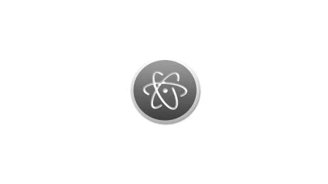 8K Black and white Atom wallpaper. Designed with Photoshop 스톡 일러스트