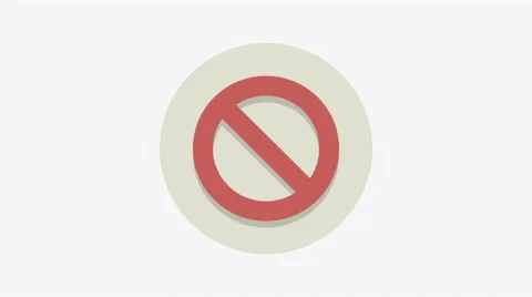 8K - Block icon symbol round logo Stock Footage 68892804