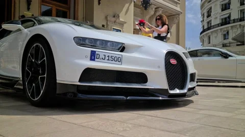 8K Bugatti Chiron In Monaco Stockbeeldmateriaal 157695810