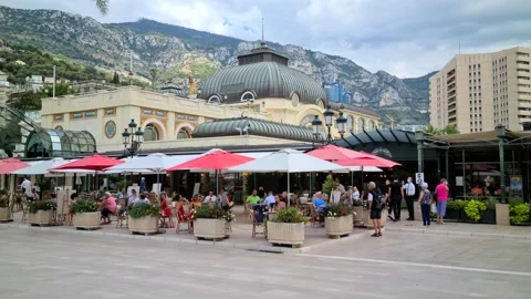 8K Cafe De Paris Monaco Video stock 139037226