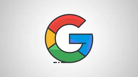 8k - Cartoon Google icon logo symbol