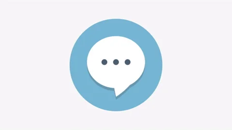 8K - Chat bubble icon symbol round logo Video stock 68888184