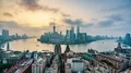 8K: China Shanghai Skyline from Dawn to Sunrise. 4k or 4k+ Resolution