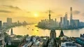 8K: China Shanghai Skyline at Sunrise. 4k or 4k+ Resolution
