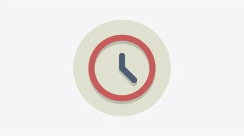 8K - Clock icon symbol round logo Video stock 68888715