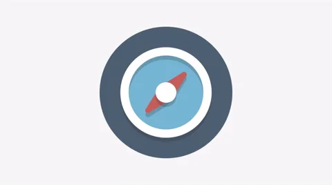 8K - Compass icon symbol round logo Video stock 68893660