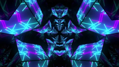 8K Cybernetic Vj Loop Video stock 121375042
