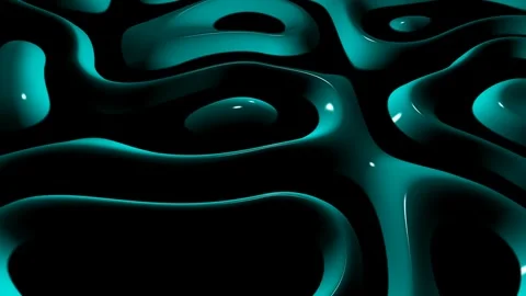 8K Dark Background with Aqua Spots, Exclusive, Reflection, 3D Render Stock Footage 272635624