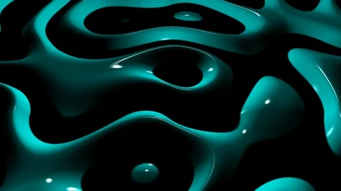 8K Dark Background with Aqua Spots, 3D Render, Reflection, Exclusive Stock Footage 272635946