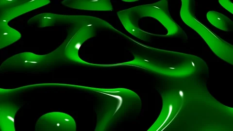 8K Dark Background with Green Spots, Reflection, 3D Render, Exclusive Stock Footage 272408241