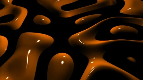 8K Dark Background with Orange Spots, Reflection, 3D Render, Exclusive Stock Footage 272635311