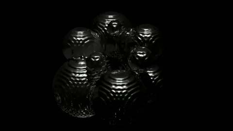 8K Dark Nanobot Swarm Loop – Abstract Organic Tech Growth Animation Stock Footage 320220796