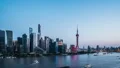 8K: Day to Night, China Shanghai Skyline. TimeLapse. 4k or 4k+ Resolution