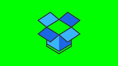 8k - Dropbox icon logo symbol, on green screen Video stock 68408746
