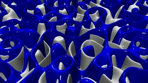 8K Elite Background with Waves of Blue and White Paint, Exclusive, 3D Render Stock Footage 272807349