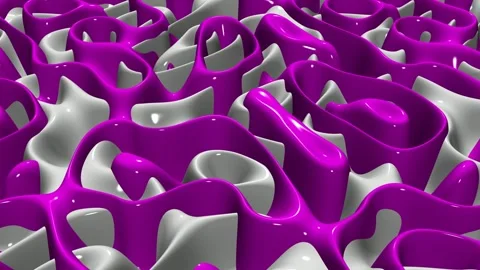 8K Elite Background with Waves of Pink and White Paint, Exclusive, 3D Render Stock Footage 272807641