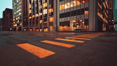 8k Empty streets in big apple city Stock Footage 252077695