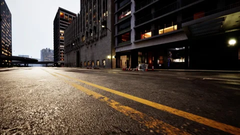 8k Empty streets in big apple city Stock Footage 254004869