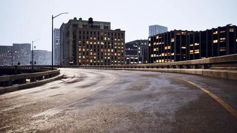 8k Empty streets in big apple city Ilustración de archivo