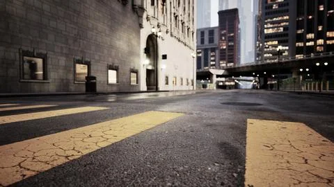 8k Empty streets in big apple city Stock Illustration