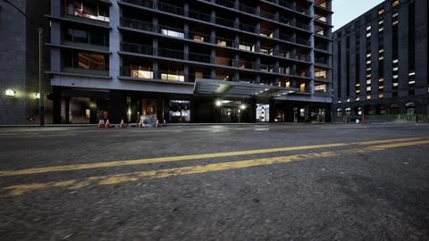 8k Empty streets in big apple city 스톡 일러스트