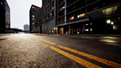 8k Empty streets in big apple city Ilustración de archivo