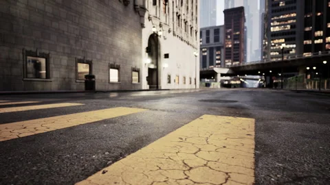 8K Empty streets with no people Stock Footage 256653649